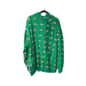 LRG Men's Flying Sneakers Hoodie Size 4XL Green Cotton Streetwear AOP Casual